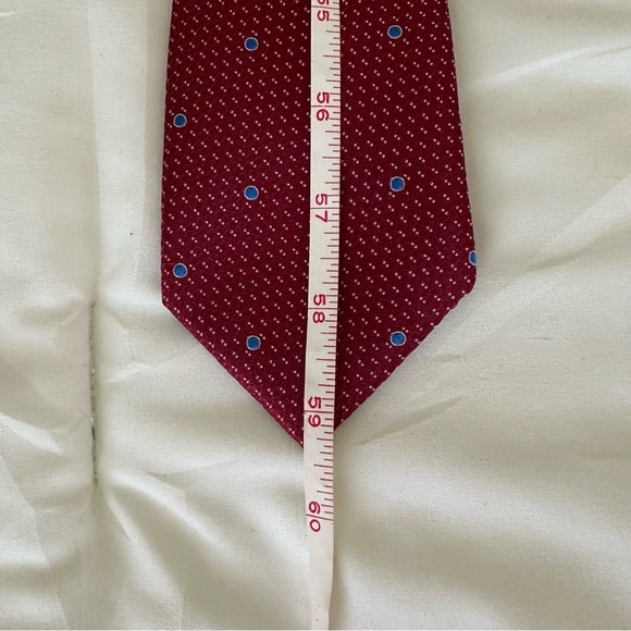 Nautica Burgundy Tie with Blue Dots - Picture 5 of 5
